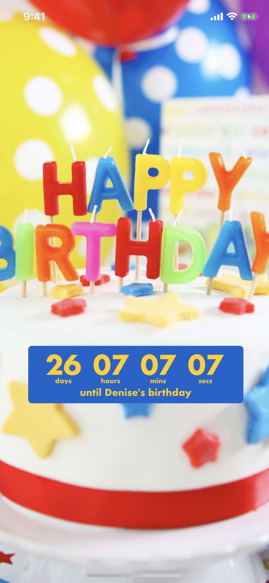 Birthday countdown app for mac